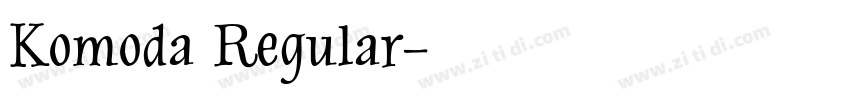 Komoda Regular字体转换